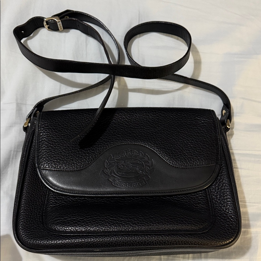 Burberry Black Leather Crossbody Bag